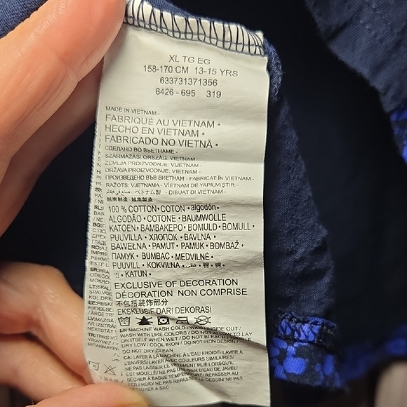 Jordan Kids Long Sleeve Tee - Navy and Neon Yellow Size XL Youth - Picture 5 of 5